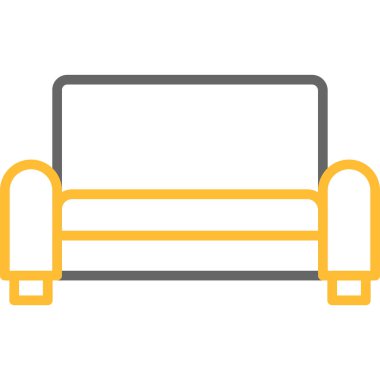 Kanepe renkli vektör simgesi