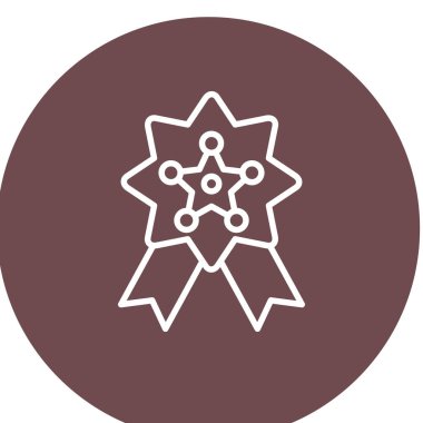 Yıldızlı bir molekülün vektör simgesi