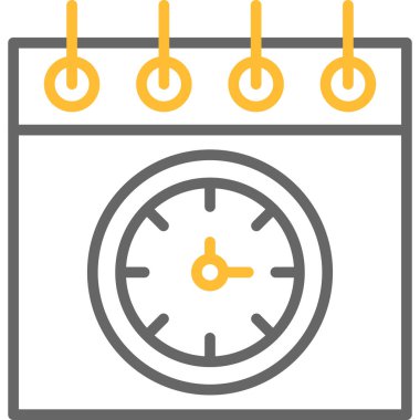 Saat simgesi vektör illüstrasyonu