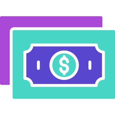 Dolar. Web simgesi basit tasarım