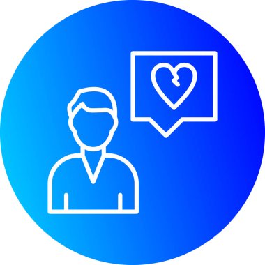 Bir kalp simgesinin vektör illüstrasyonu