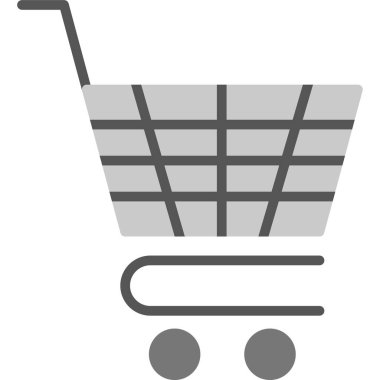 Alışveriş arabası. Web simgesi vektör illüstrasyonu