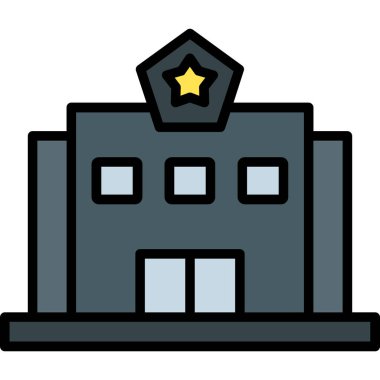 Otelde. Web simgesi basit illüstrasyon