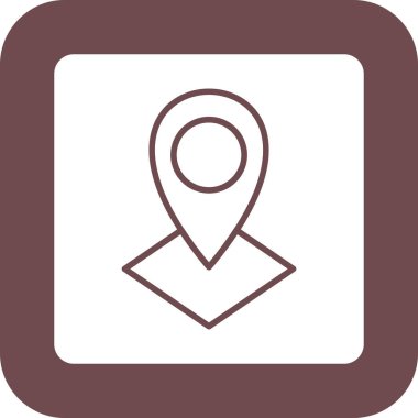 Konum kodu. Web simgesi basit illüstrasyon