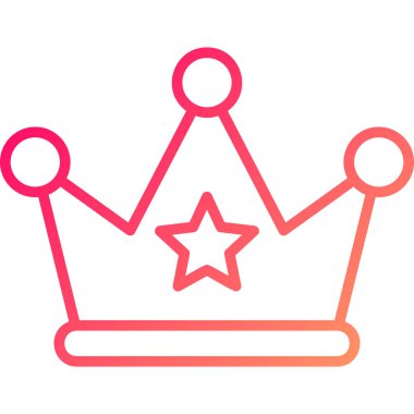 taç vektör simgesi modern basit illüstrasyon