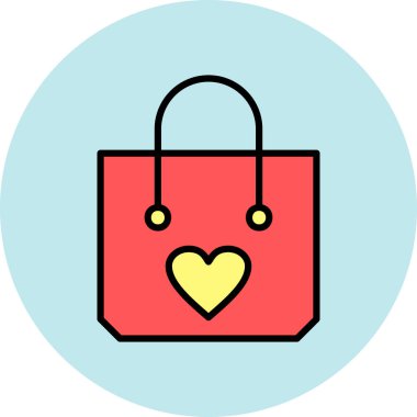 Kalp. Web simgesi basit illüstrasyon