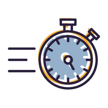 zaman kronometre ikon vektör çizimi