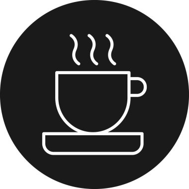 kahve fincanı simgesi, vektör illüstrasyonu