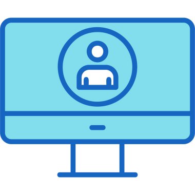 Dizüstü bilgisayar simgesi vektör çizimi