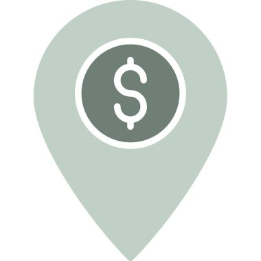 Dolar işareti vektör simgesi