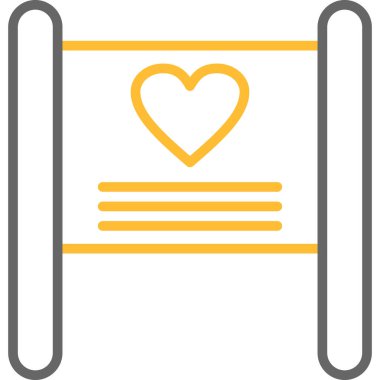 Kalp simgesinin vektör illüstrasyonu