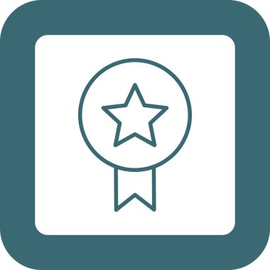 Madalya ikonu, vektör illüstrasyon tasarımı, başarı