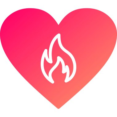 Kalp vektör simgesi. Grafik ve web tasarımı için illüstrasyon tasarımı.