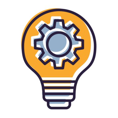 Ampul izole edilmiş simgeye sahip dişli