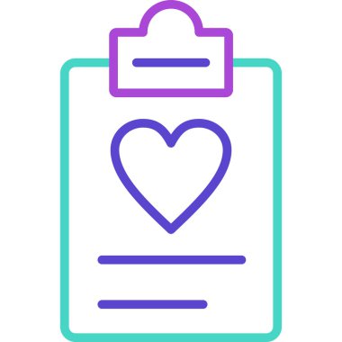 Kalp. Web simgesi basit illüstrasyon