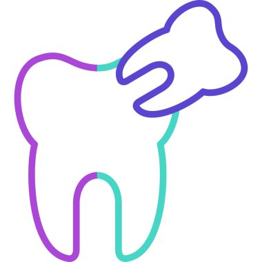 diş simgesi vektör illüstrasyonu