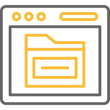 tarayıcı simgesi vektör illüstrasyonu