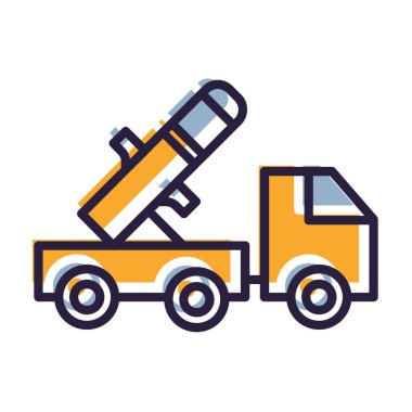 El arabası simgesine sahip inşaat vinci, satır biçimi