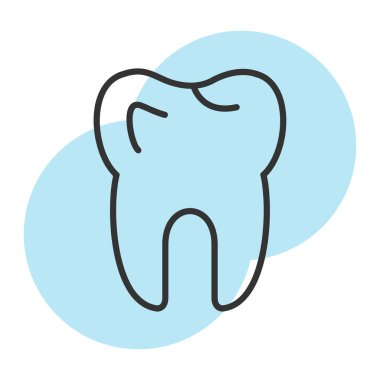 diş vektörü simgesi modern basit illüstrasyon