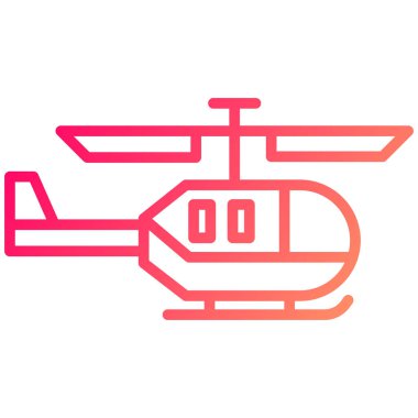 Helikopter. Web simgesi basit illüstrasyon