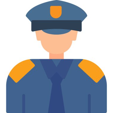 asker yassı ikon vektör çizimi