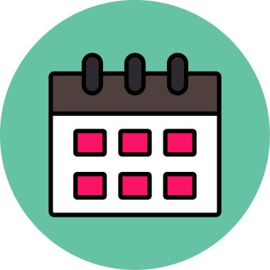 Takvim. Web simgesi basit illüstrasyon