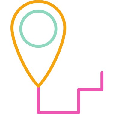 konum haritası pin simgesi düz biçimli