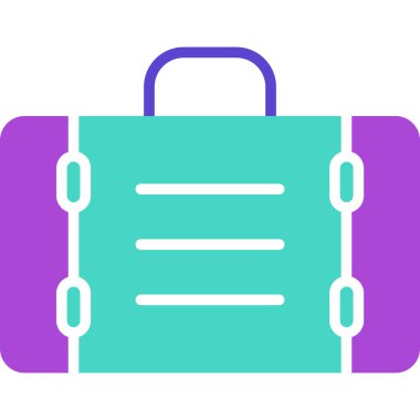 bagaj ikonu. Web için bavul vektör simgelerinin basit çizimi