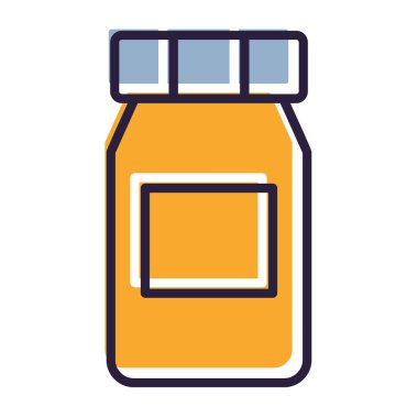 Sıvı renk simgesi şişesi, vektör illüstrasyonu