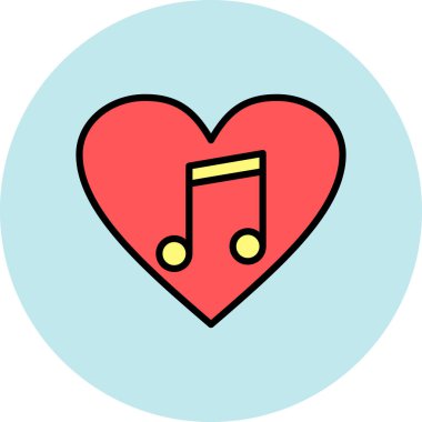 Müzik simgesi vektör illüstrasyonu