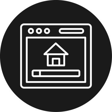 Ev simgesinin vektör illüstrasyonu