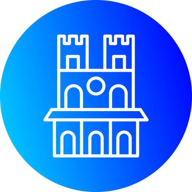 Kiliseye. Web simgesi basit illüstrasyon