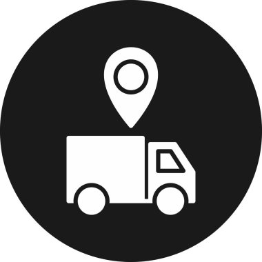 Teslimat. Web simgesi basit tasarım