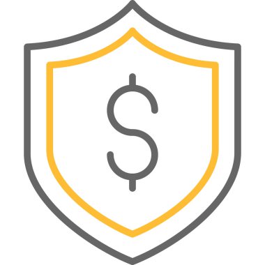 Dolar işareti vektör simgesi