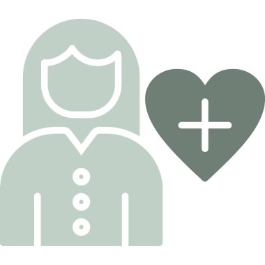 Kadın. Web simgesi basit illüstrasyon