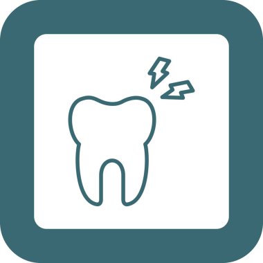 diş simgesi vektör illüstrasyonu