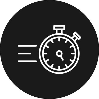 Zaman izleme ikonu. Web için saat vektör simgesinin basit illüstrasyonu