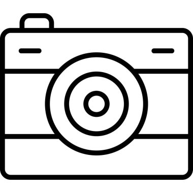 Kamera simgesi, vektör illüstrasyonu