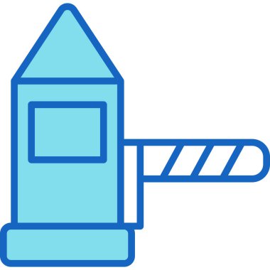 Mavi ve beyaz bir ikonun vektör illüstrasyonu