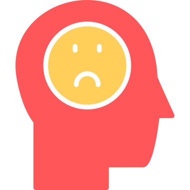 beyin ikonu vektör illüstrasyonu