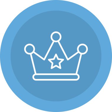 Taç. Web simgesi basit illüstrasyon