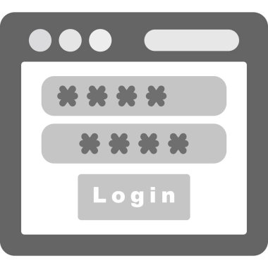 giriş parolası simgesi somut biçimdedir