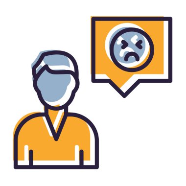 Konuşma balonu olan bir grup insanın vektör çizimi