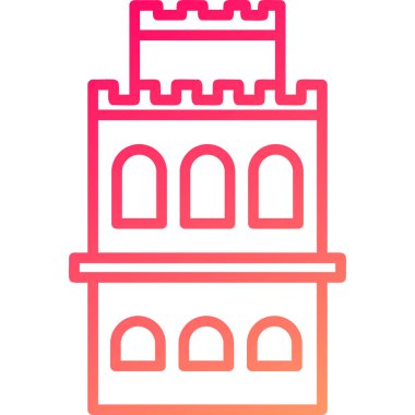 Kule. Web simgesi basit illüstrasyon