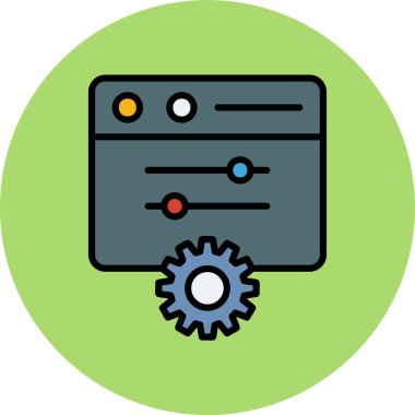 ayarlar renkli vektör simgesi ayarlanıyor