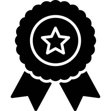 Ödülü rozet vektör simgesi