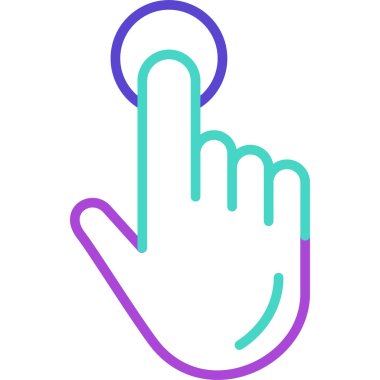 El ve parmaklar çapraz ikon. vektör illüstrasyonu