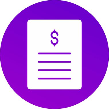 Fatura. Web simgesi basit illüstrasyon