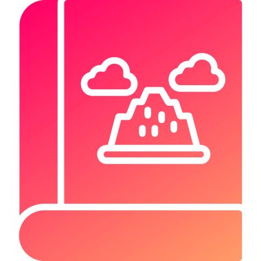 Beyaz arka planda izole waffle koni simgesinde renk dondurma. Tatlı sembolü. Degrade rasgele dinamik şekiller. Vektör Illustration