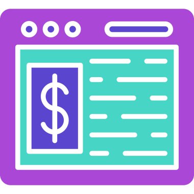 Bill Dolarlık fatura simgesi - taslak biçimi